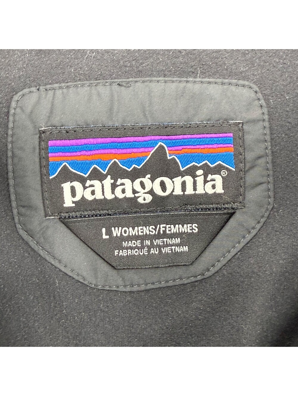 Patagonia Transitional Hooded Puffer Jacket Black Women's L - Picture 3 of 13